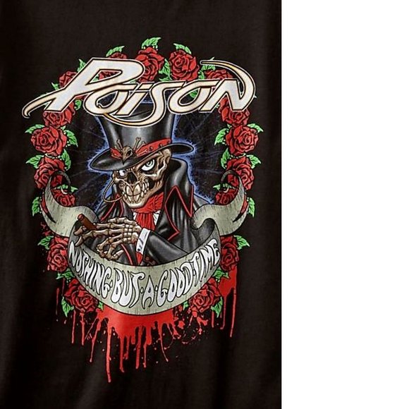 Poison Nothing But A Good Time metal rock Official Official L NWT - Picture 3 of 3